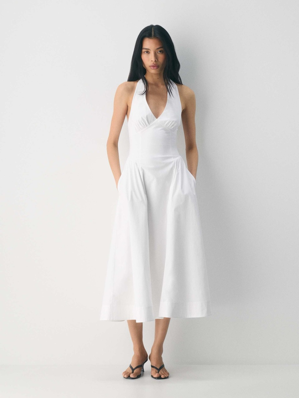 Wilfred Linden Poplin Halter Dress 8